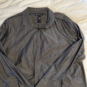 Men’s Dark Gray Button Down
